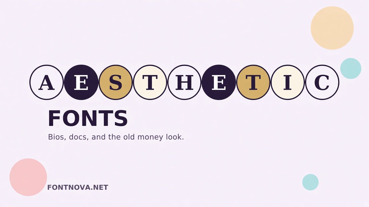 Aesthetic Fonts: What Actually Works for Bios, Docs, and the Old Money Trend